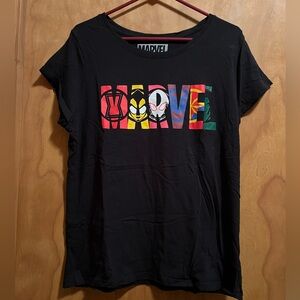 Women’s Marvel Black large t-shirt